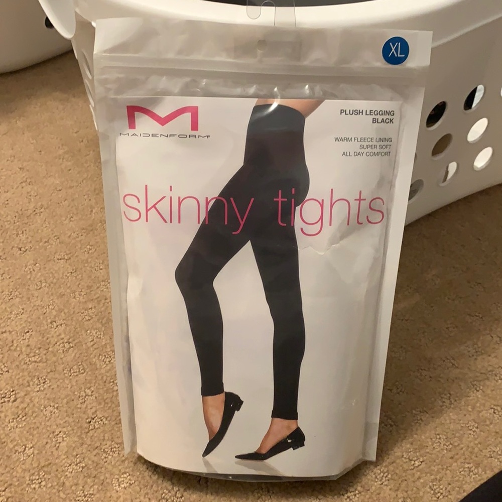 Maidenform Skinny Tights-Plush Leggings w/ Shaping